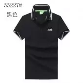 hugo boss t-shirt slim fit pas cher polo lapel short sleeves b55227 black